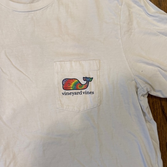 Vineyard Vines Men's Cream Short Sleeve Tee - Picture 3 of 4